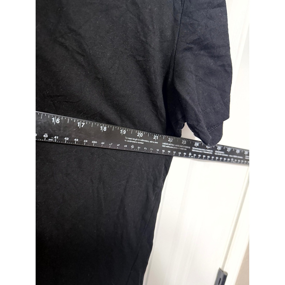 Banana Republic Henley T-Shirt Mens Large Black Premium Wash Short Sleeve - Picture 4 of 6